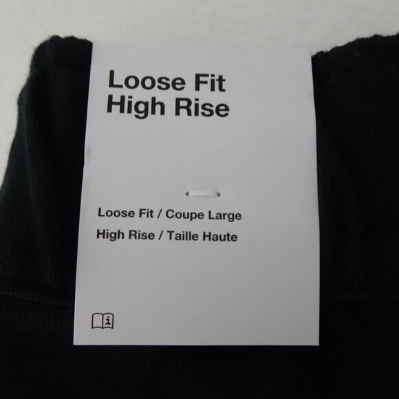 Nike Loose Fit Shorts Women's Plus Size 1X Black Jersey Elastic Waist High Rise - Picture 4 of 7